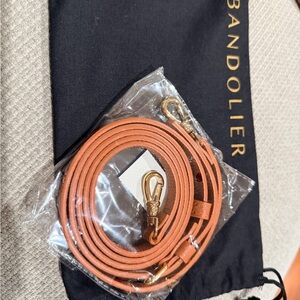 Bandolier Sienna Leather Strap with Gold Hardware.Strap only